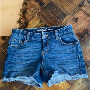 Denim cut off shorts